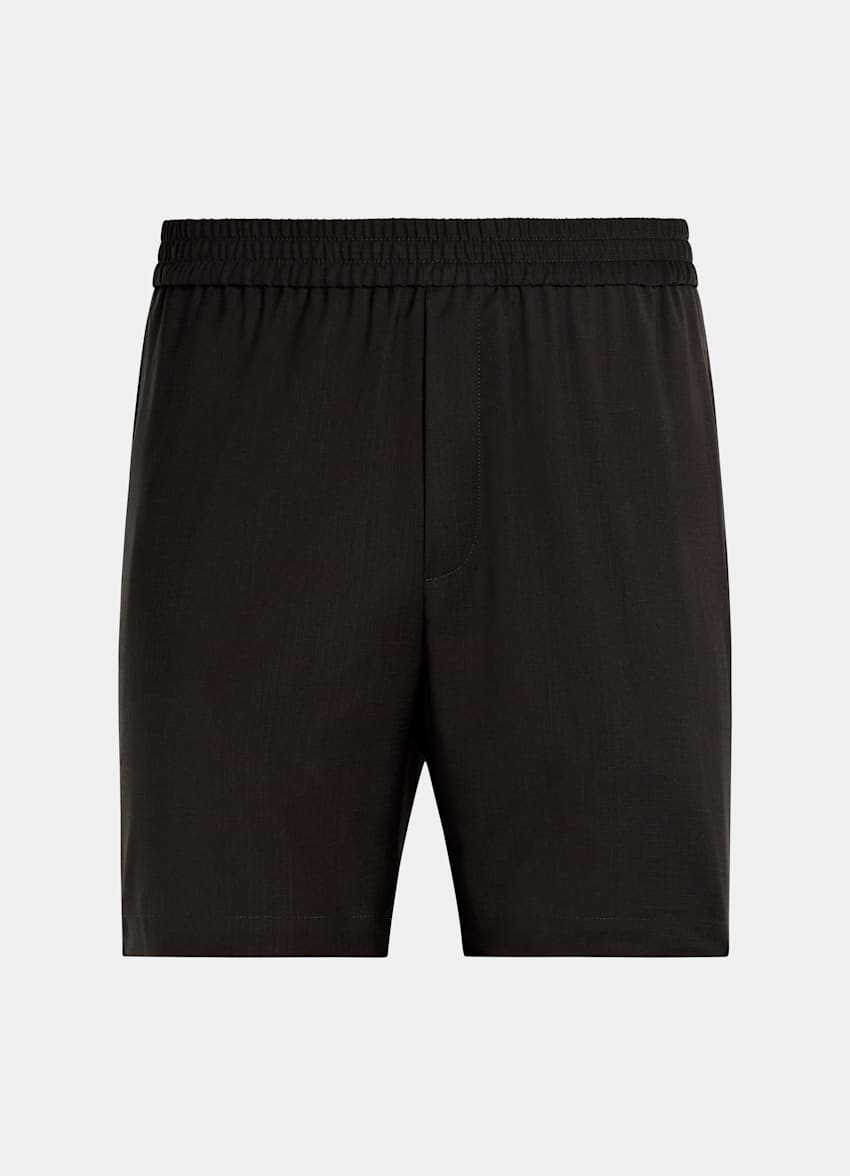 SUITSUPPLY Pure Wool by Togna, Italy Dark Brown Straight Leg Shorts