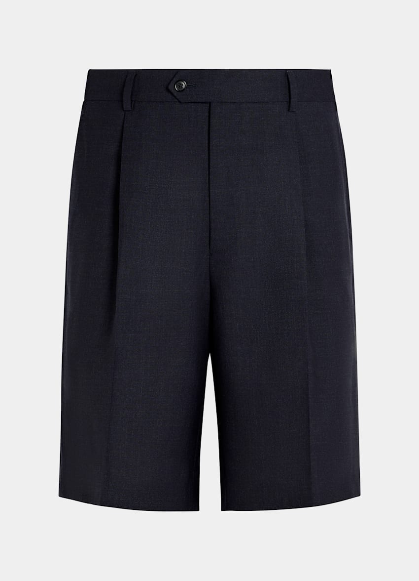 SUITSUPPLY Pure Wool by Angelico, Italy Navy Wide Leg Shorts