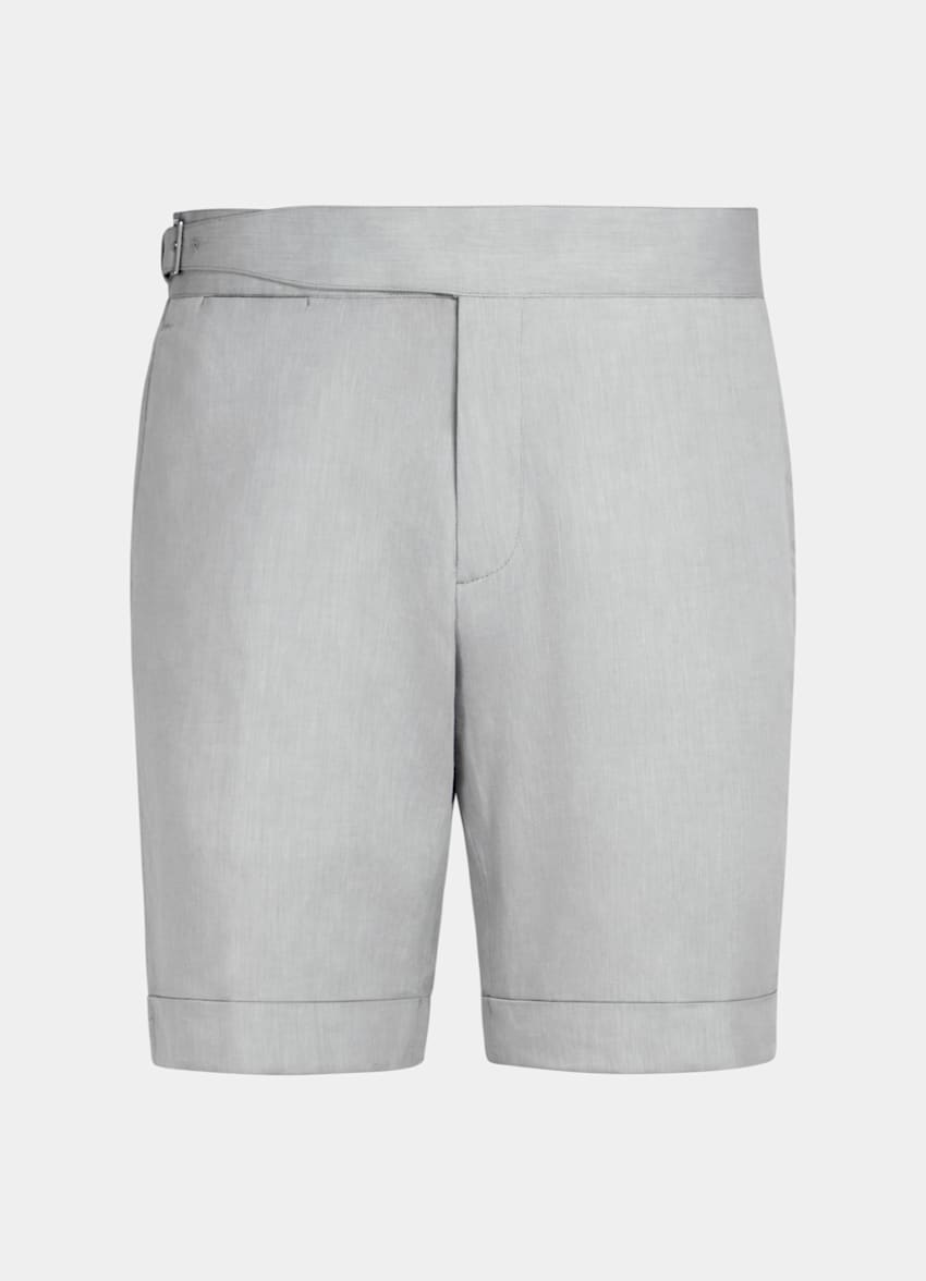 SUITSUPPLY Linen Cotton by Di Sondrio, Italy Light Grey Fellini Shorts