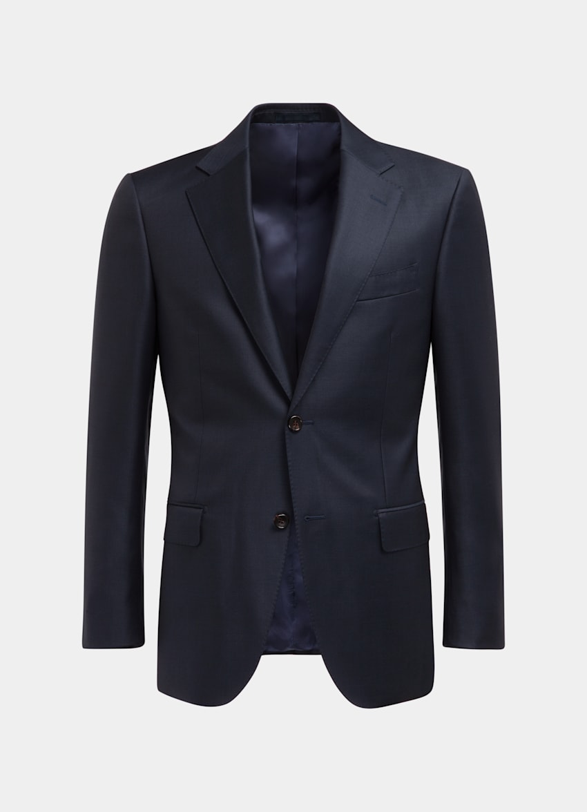 SUITSUPPLY Pure S110's Wool by Vitale Barberis Canonico, Italy  Navy Tailored Fit Lazio Suit