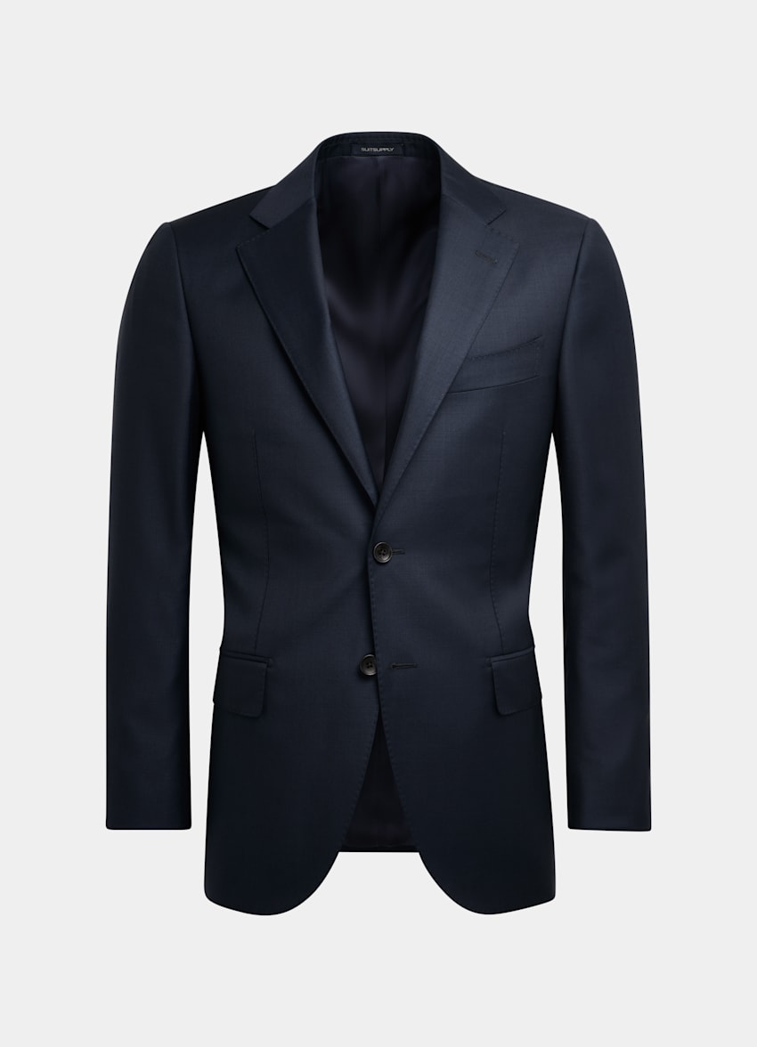 SUITSUPPLY Pure S110's Wool by Vitale Barberis Canonico, Italy  Navy Tailored Fit Lazio Suit