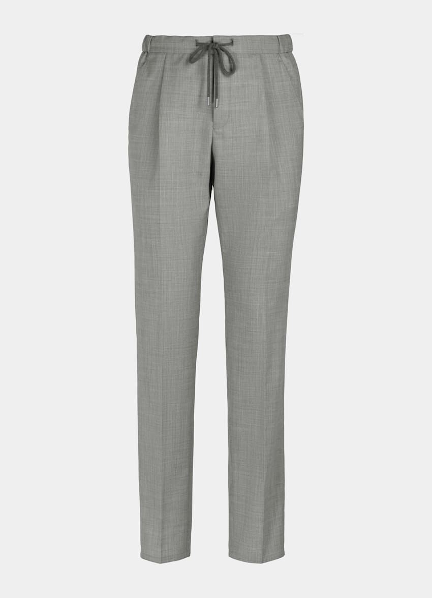SUITSUPPLY Pure S120's Tropical Wool by Vitale Barberis Canonico, Italy Light Grey Havana Suit