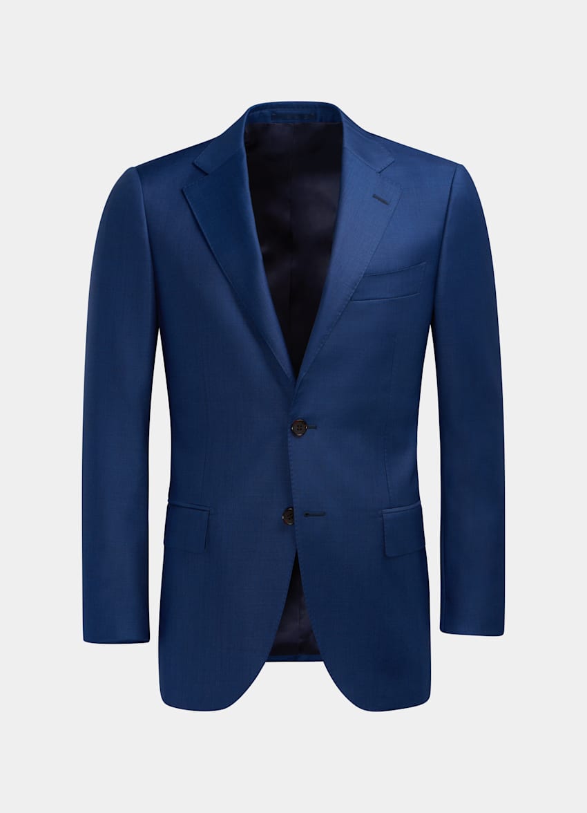 SUITSUPPLY Pure S110's Wool by Vitale Barberis Canonico, Italy Mid Blue Three-Piece Lazio Suit