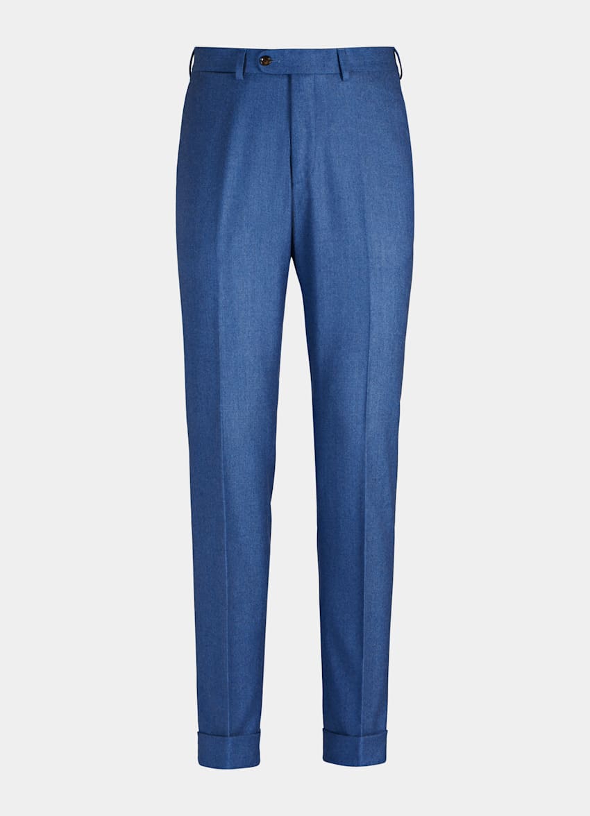 Light Blue Lazio Suit | Pure S120's Wool Flannel Three Piece ...