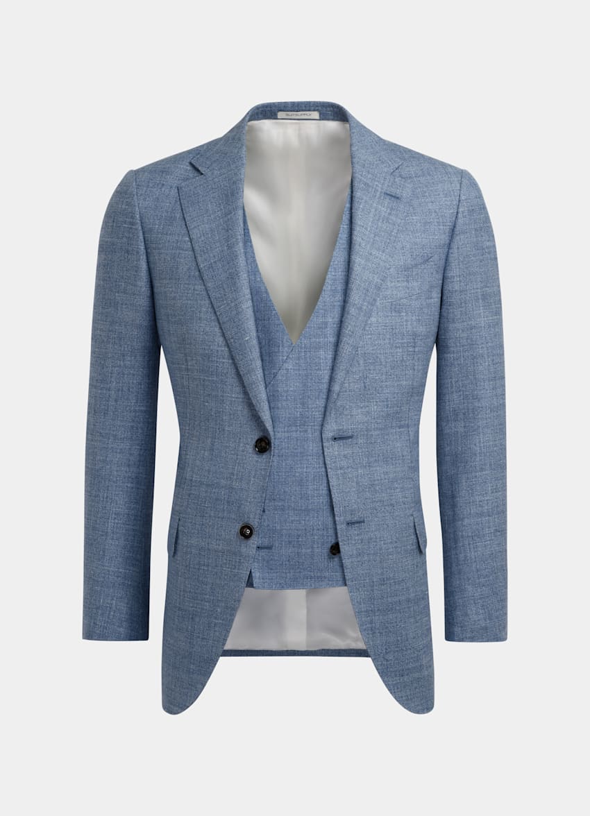 SUITSUPPLY  by E. Thomas, Italy Light Blue Lazio Suit