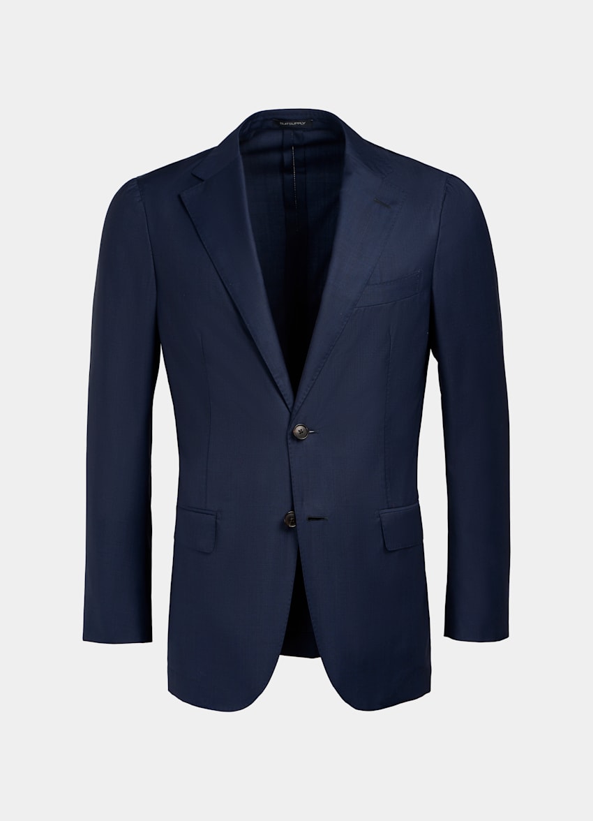 Navy Checked Havana Suit | Wool Silk Single Breasted | Suitsupply ...