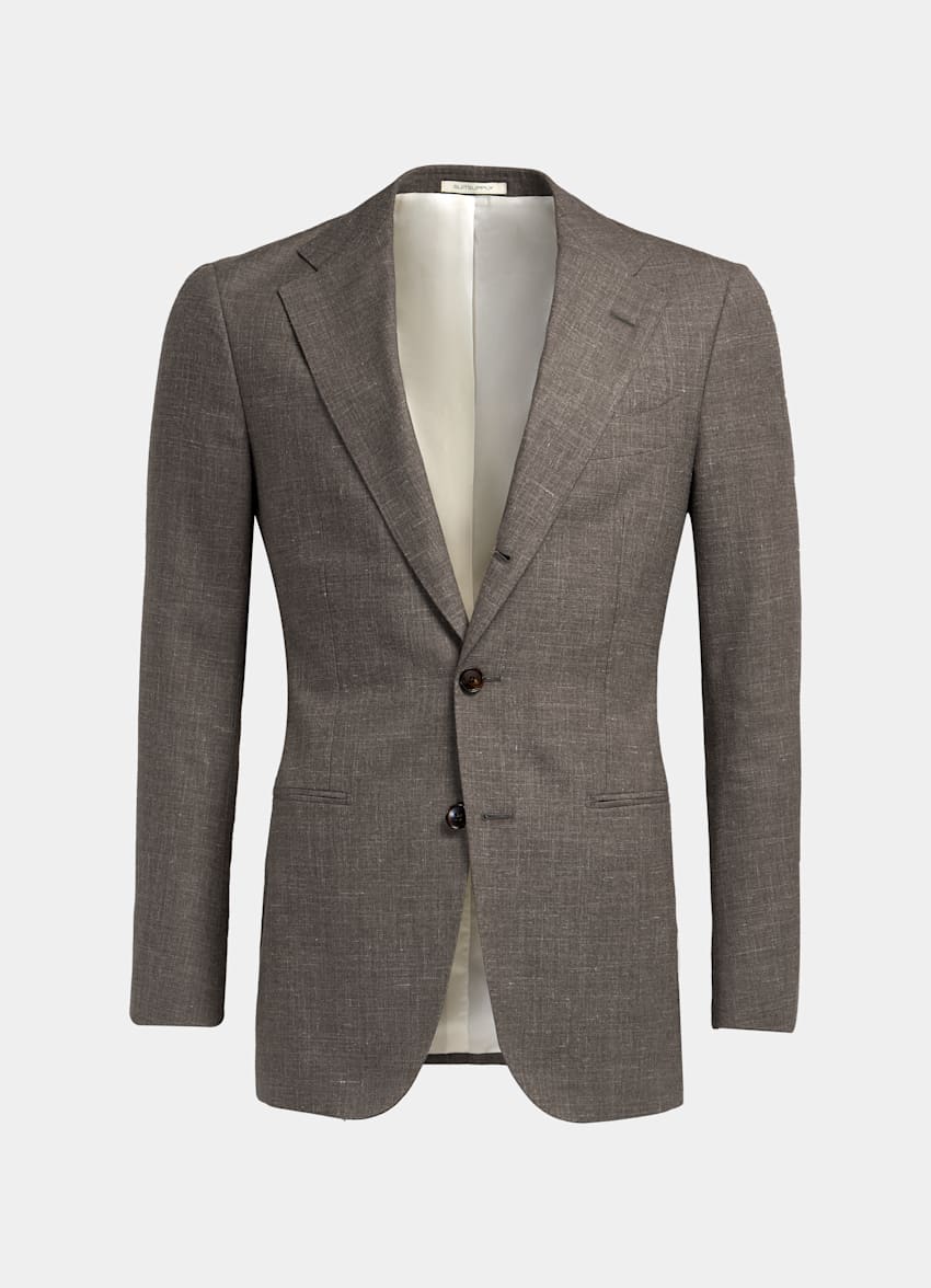 Taupe Havana Suit | Wool Silk Linen Single Breasted | Suitsupply Online ...