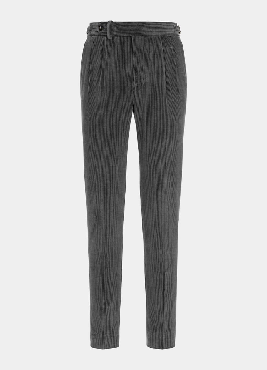Mid Grey Havana Suit | Corduroy Cotton Cashmere Single Breasted ...