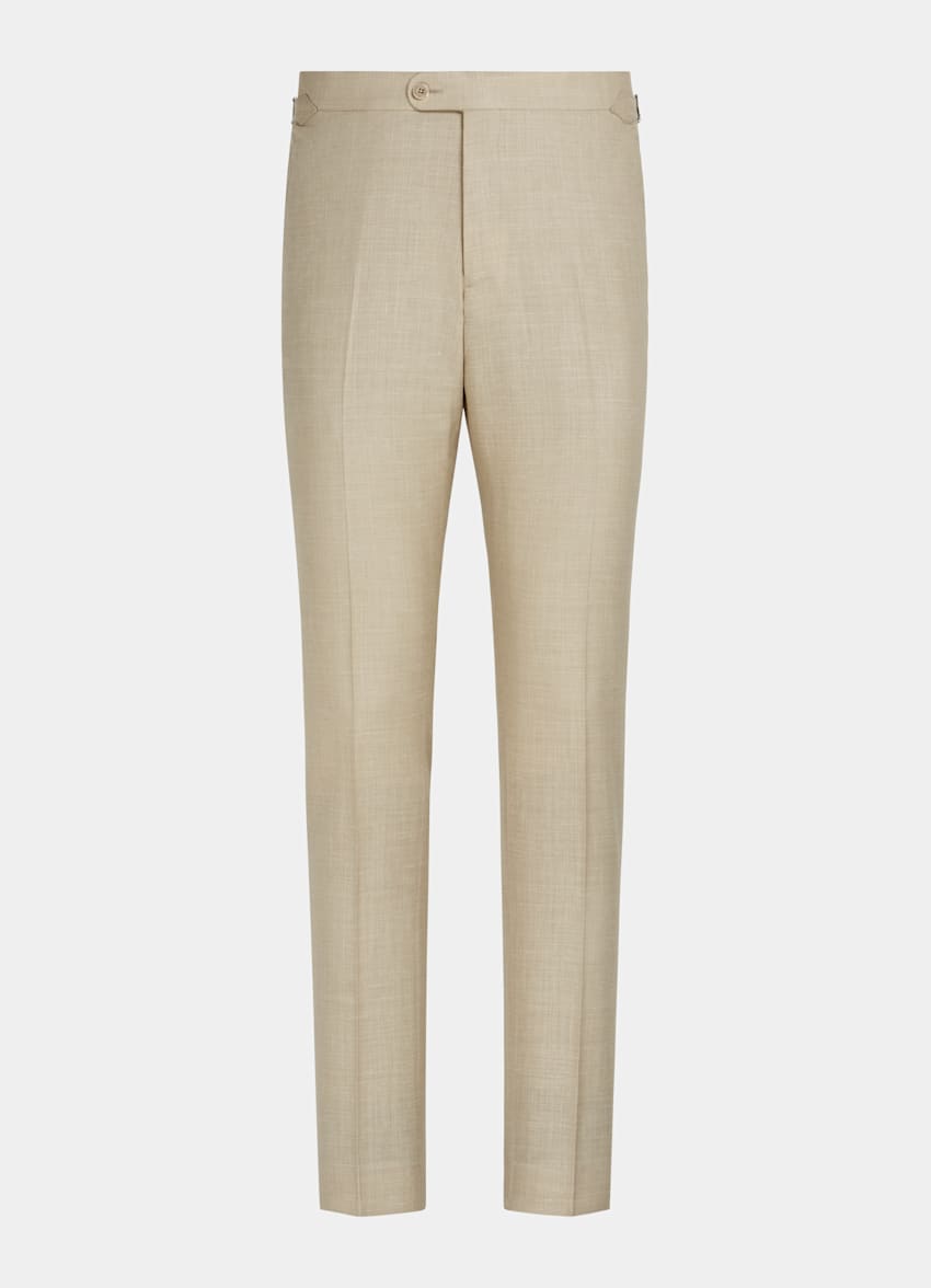 SUITSUPPLY Wool Silk Linen by E.Thomas, Italy Sand Havana Suit