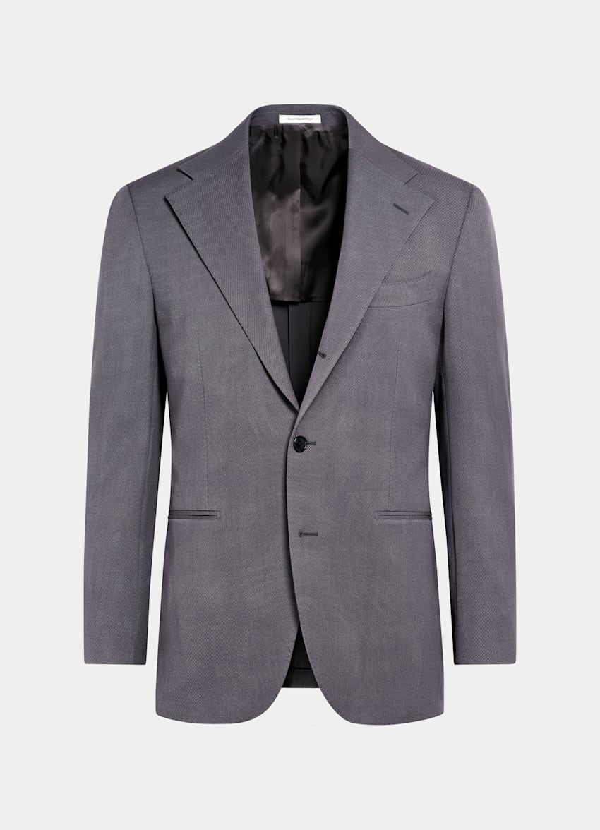 SUITSUPPLY Winter Pure Schurwolle by Rogna, Italien Roma Anzug mittelgrau Relaxed Fit