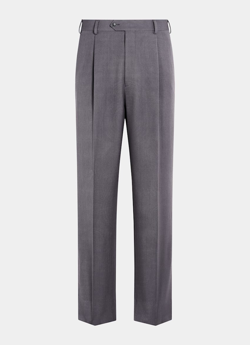 SUITSUPPLY Winter Pure Schurwolle by Rogna, Italien Roma Anzug mittelgrau Relaxed Fit