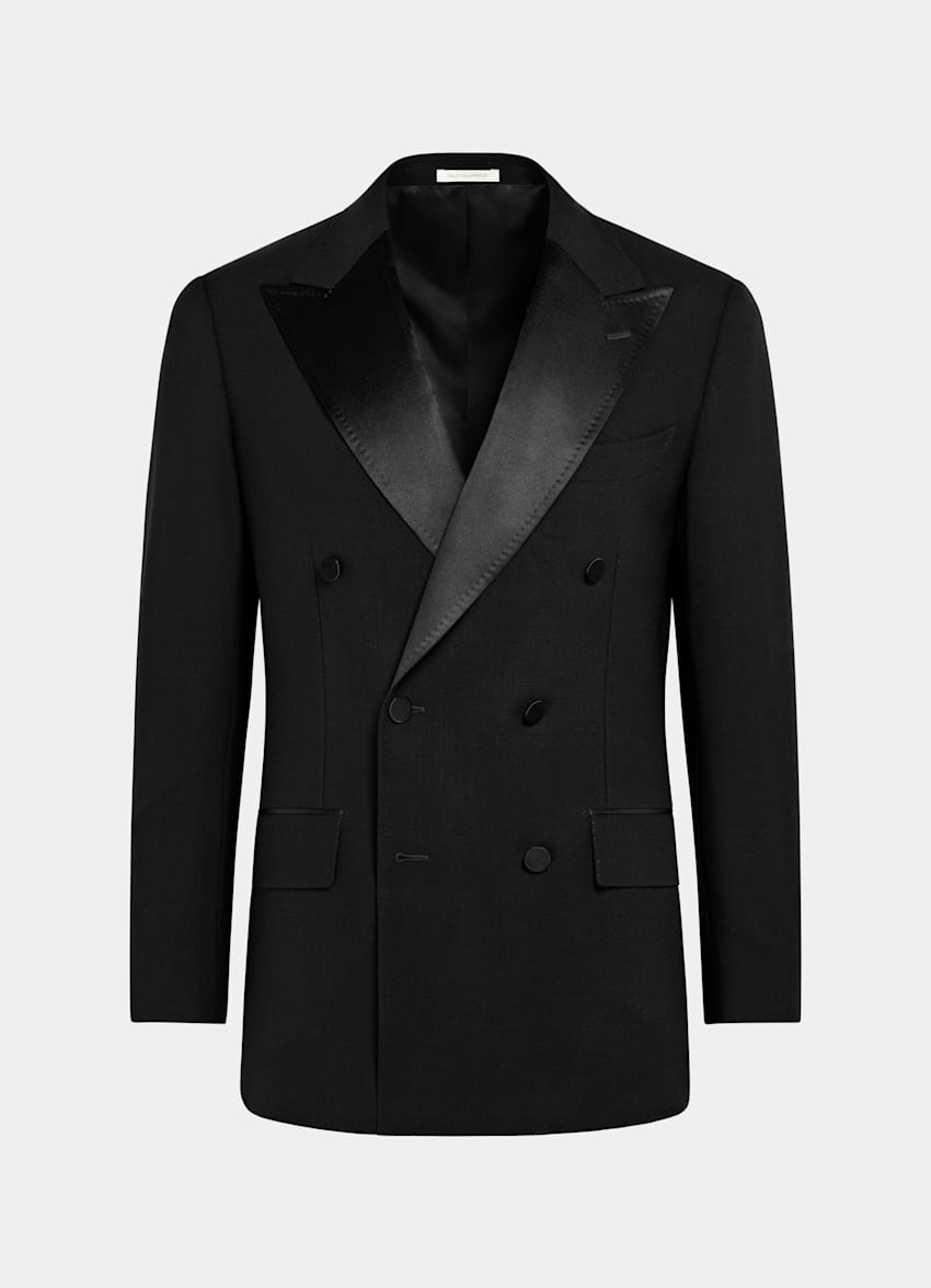 SUITSUPPLY All Season Czysta wełna od Angelico, Włochy Smoking Milano tailored fit czarny