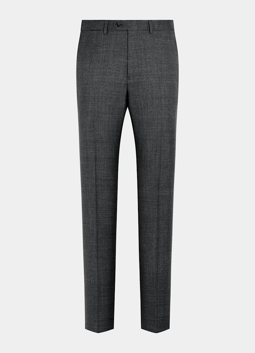SUITSUPPLY All Season Pure Tropical Wool by Vitale Barberis Canonico, Italy Dark Grey Perennial Tailored Fit Havana Suit