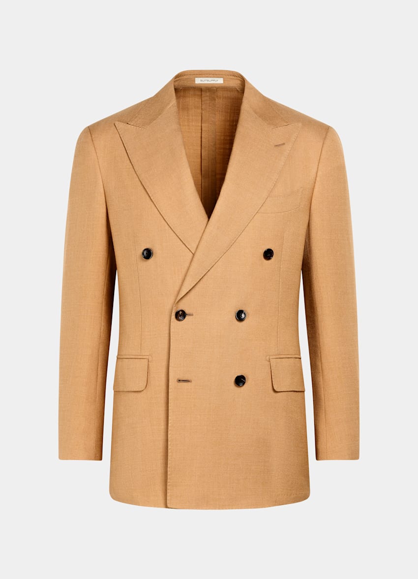 SUITSUPPLY Summer Wool Silk Linen par E.Thomas, Italie Orange Tailored Fit Milano Suit