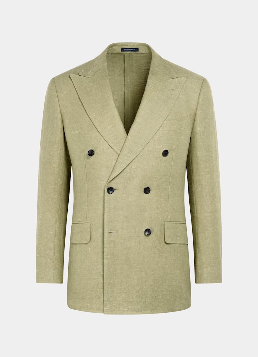 SUITSUPPLY &Eacute;t&eacute; Lin soie par Beste, Italie Costume Milano coupe Tailored vert clair