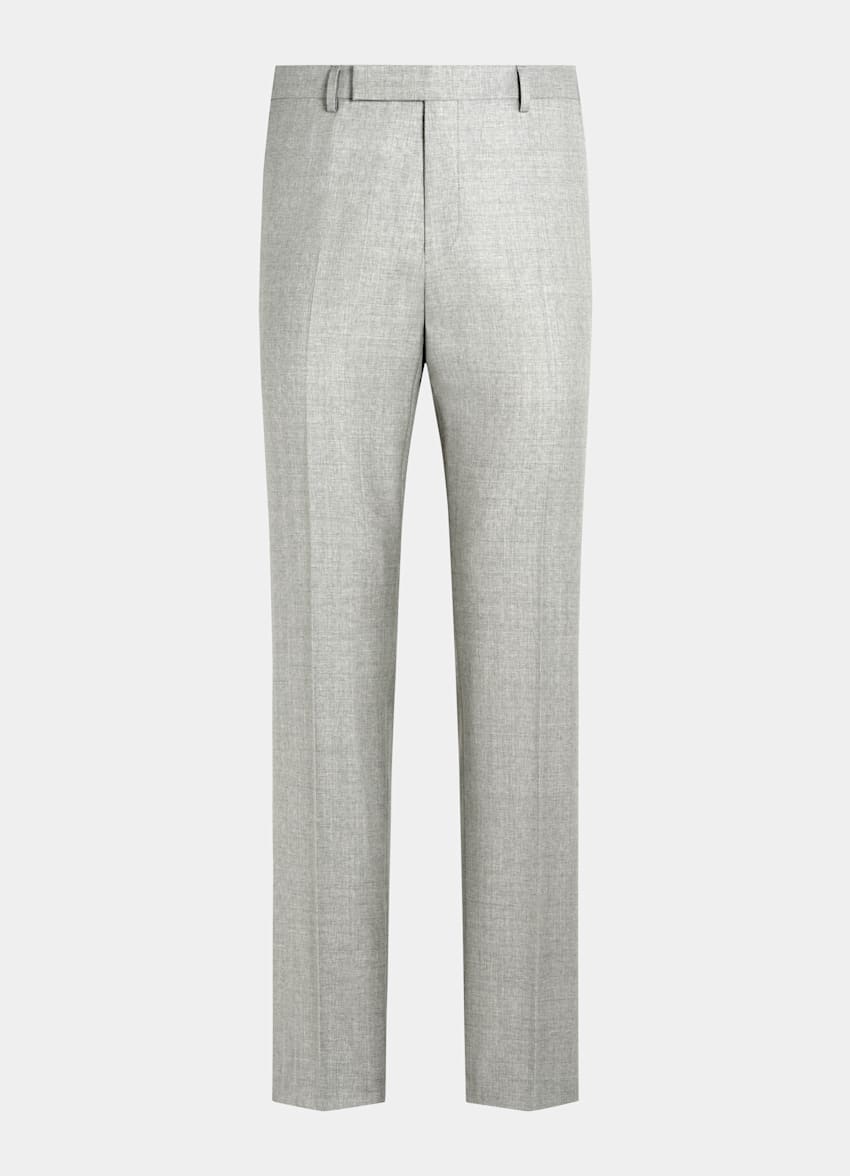 SUITSUPPLY All Season Pure S150's Wool by E.Thomas, Italy Light Grey Tailored Fit Havana Suit