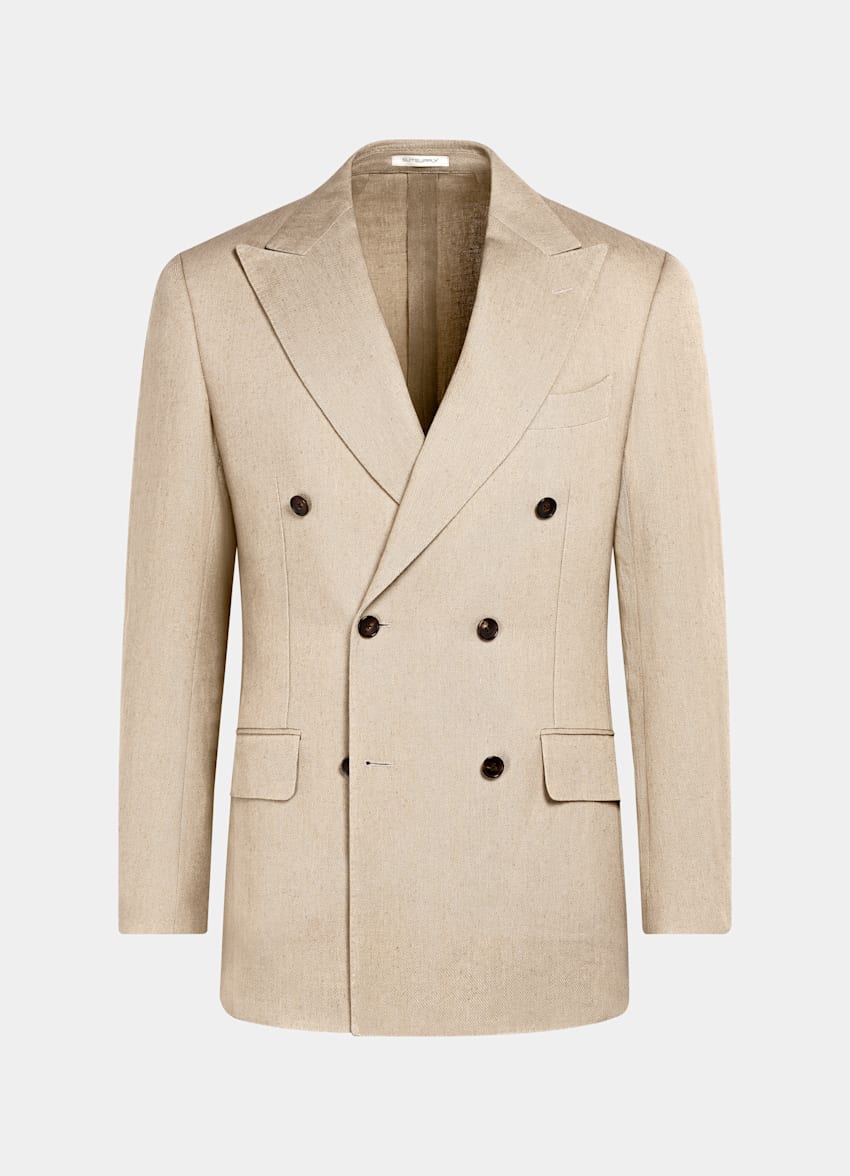 SUITSUPPLY Estate Puro lino - Rogna, Italia Abito Milano light brown tailored fit