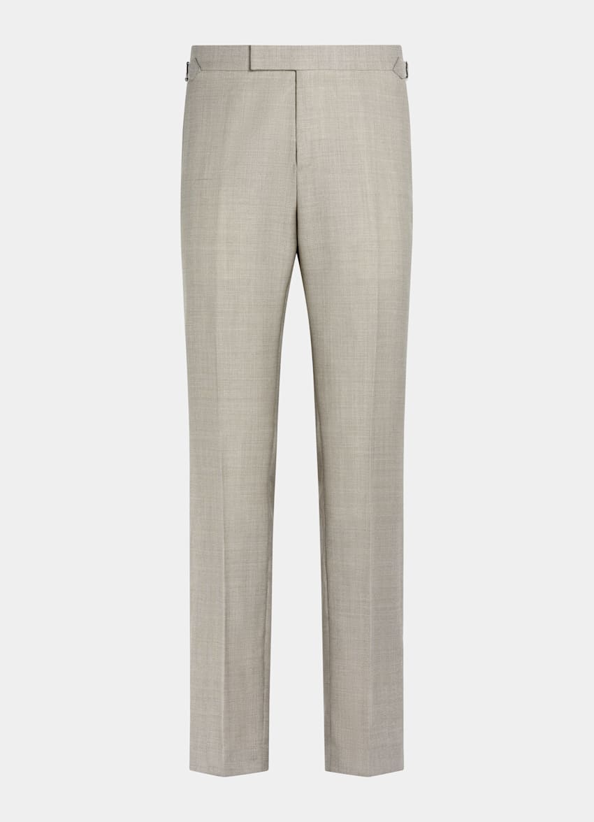 SUITSUPPLY All Season Pure Wool by Vitale Barberis Canonico, Italy Sand Tailored Fit Havana Suit