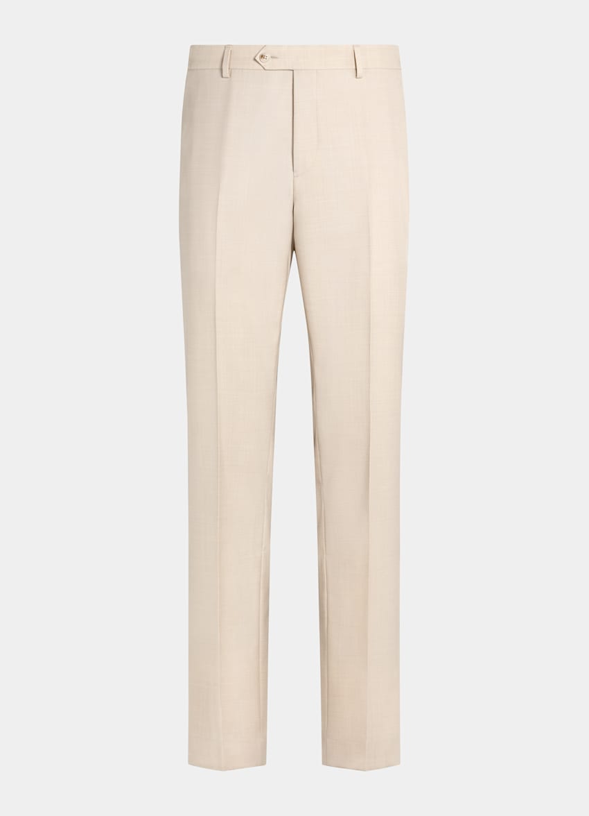 SUITSUPPLY All Season Pure Tropical Wool by Vitale Barberis Canonico, Italy Light Brown Perennial Tailored Fit Havana Suit