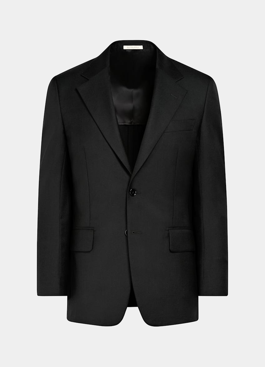 SUITSUPPLY All Season Wool Mohair par Rogna, Italie Black Relaxed Fit Roma Suit
