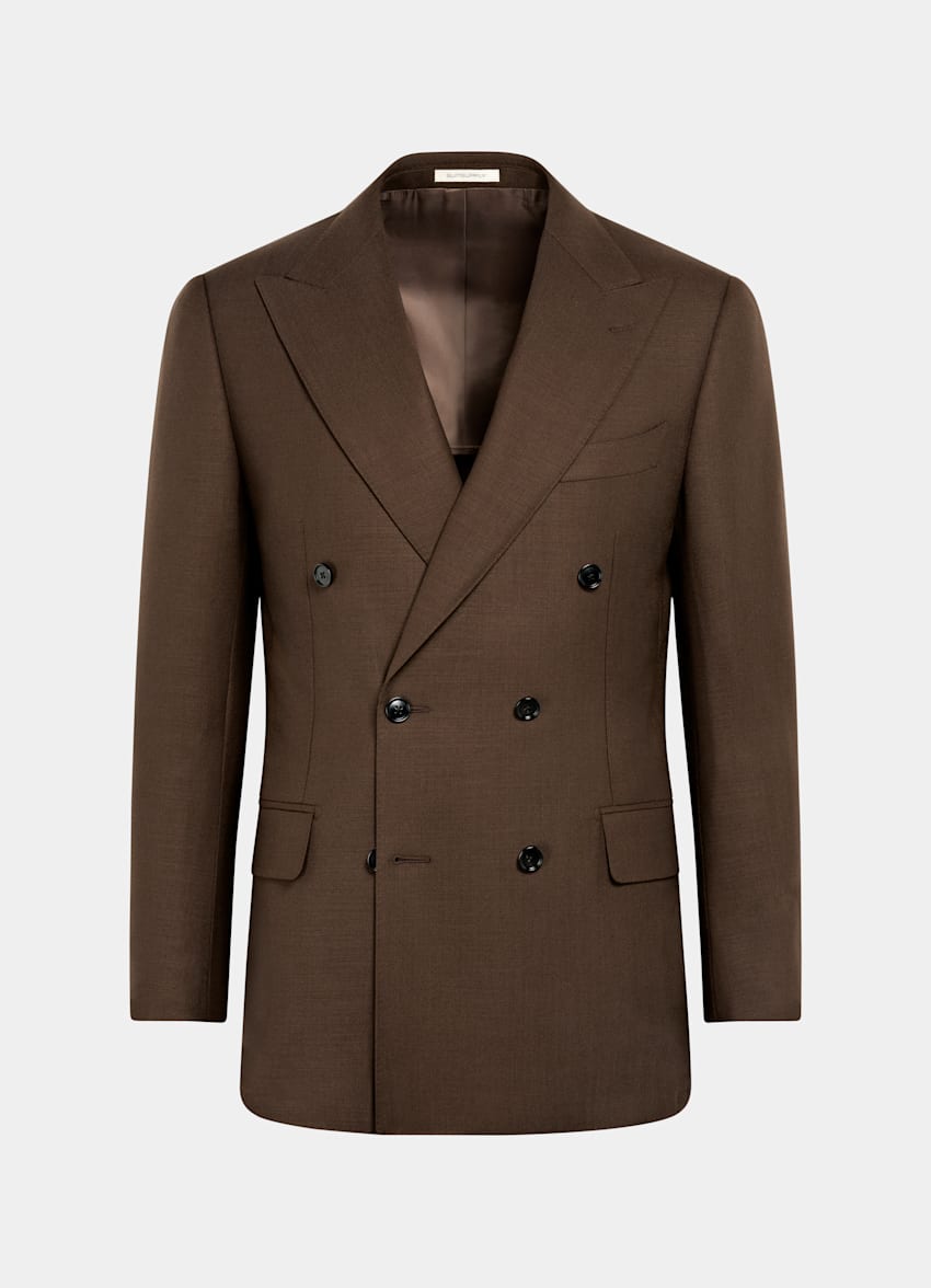 SUITSUPPLY Pure Wool by Subalpino, Italy Mid Brown Tailored Fit Milano Suit