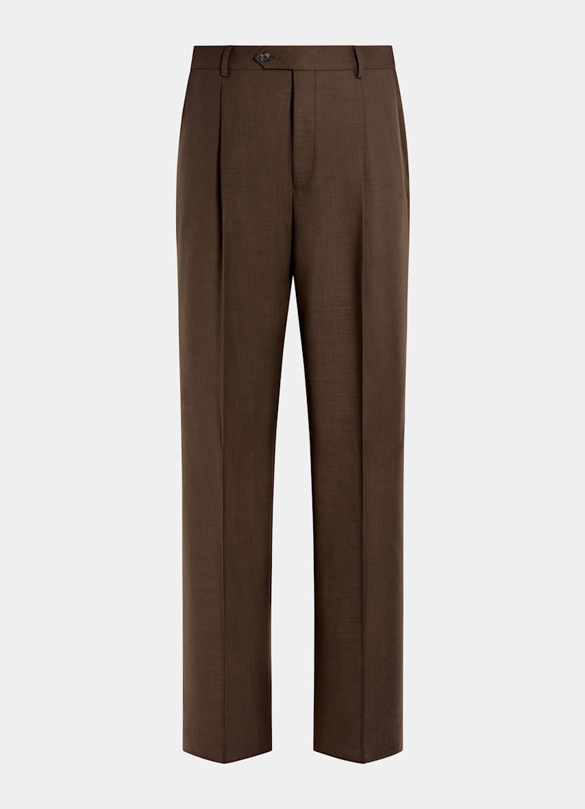 SUITSUPPLY Pure Wool by Subalpino, Italy Mid Brown Tailored Fit Milano Suit