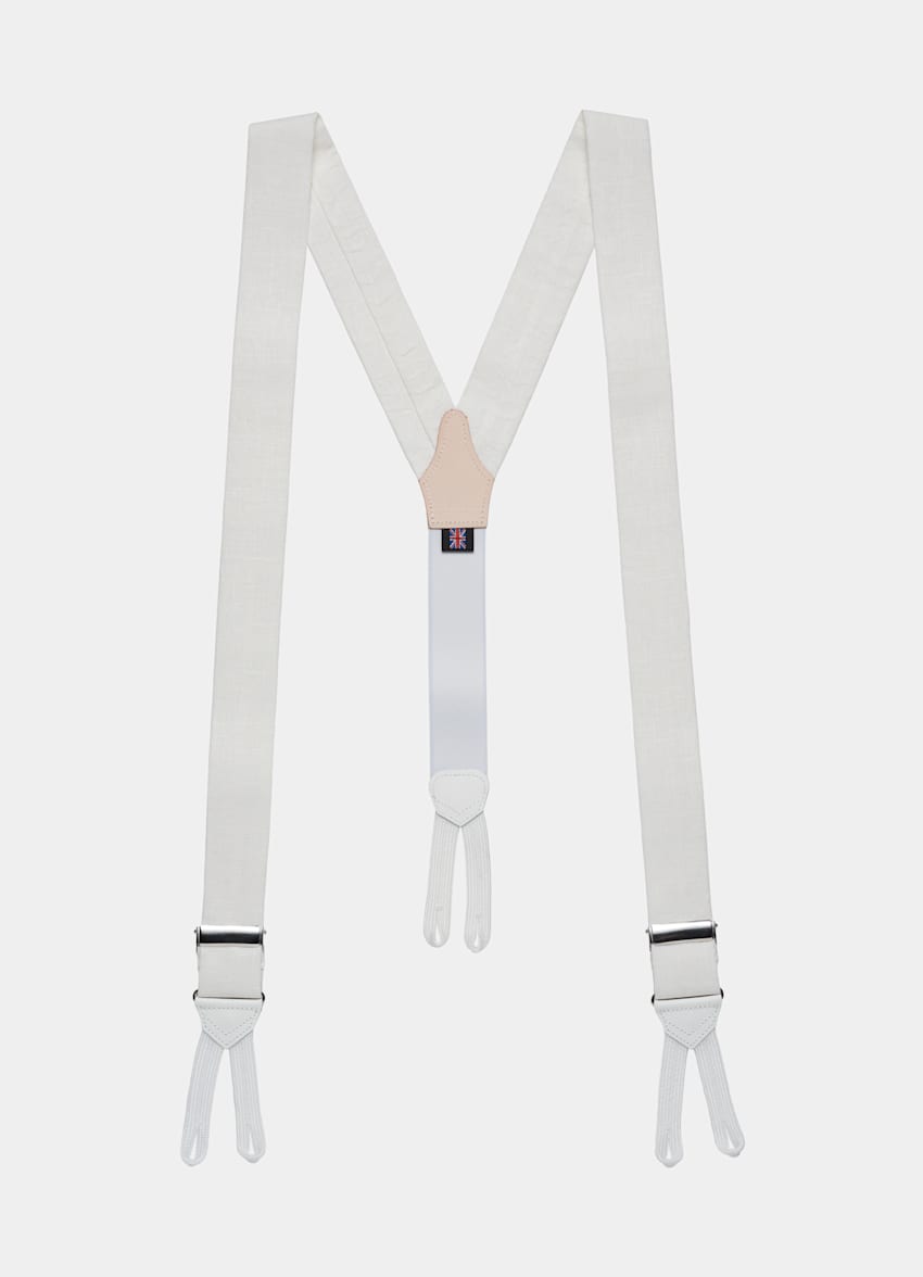 White Non Elastic Suspenders | Non Elastic | Suitsupply Online Store