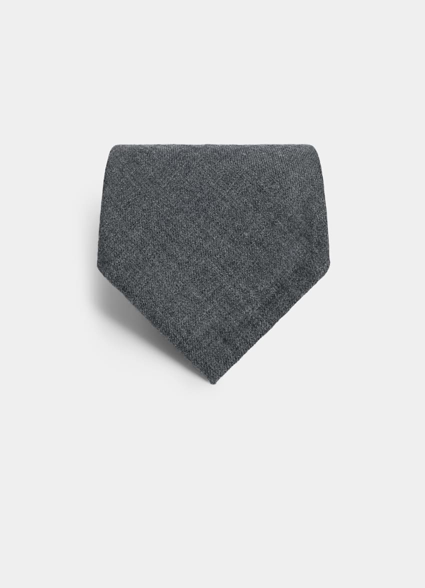SUITSUPPLY Pura lana Cravatta grigia