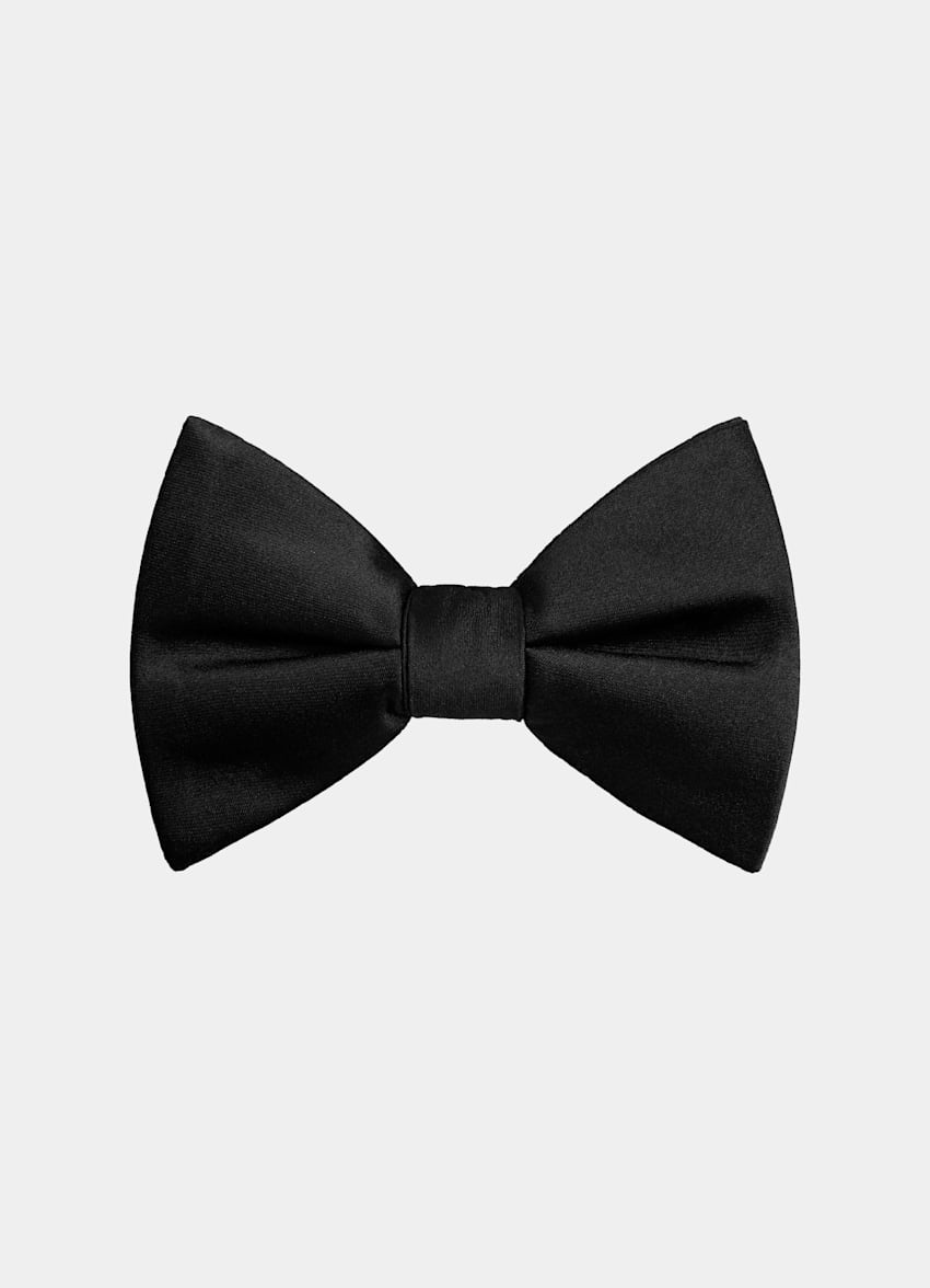 SUITSUPPLY Pure Silk Black Pre-tied Bow Tie