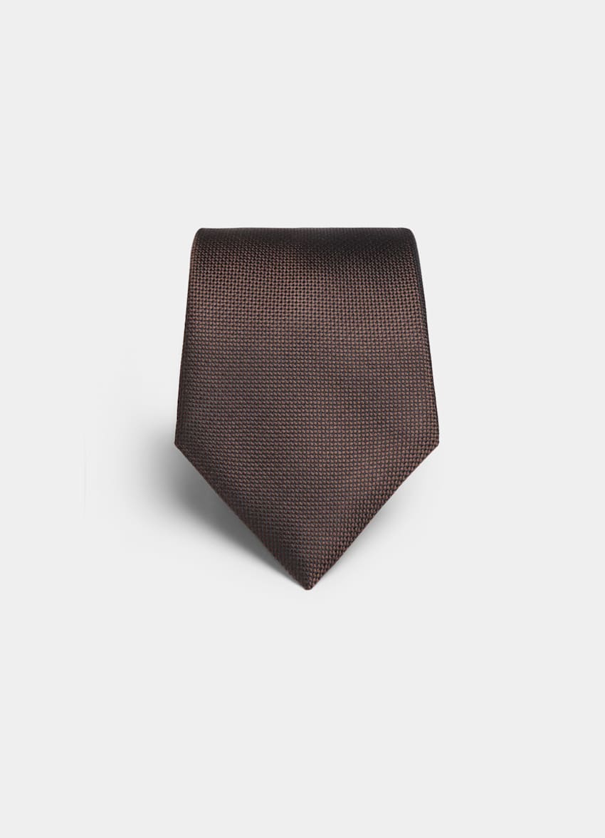 SUITSUPPLY Pure Silk Brown Tie