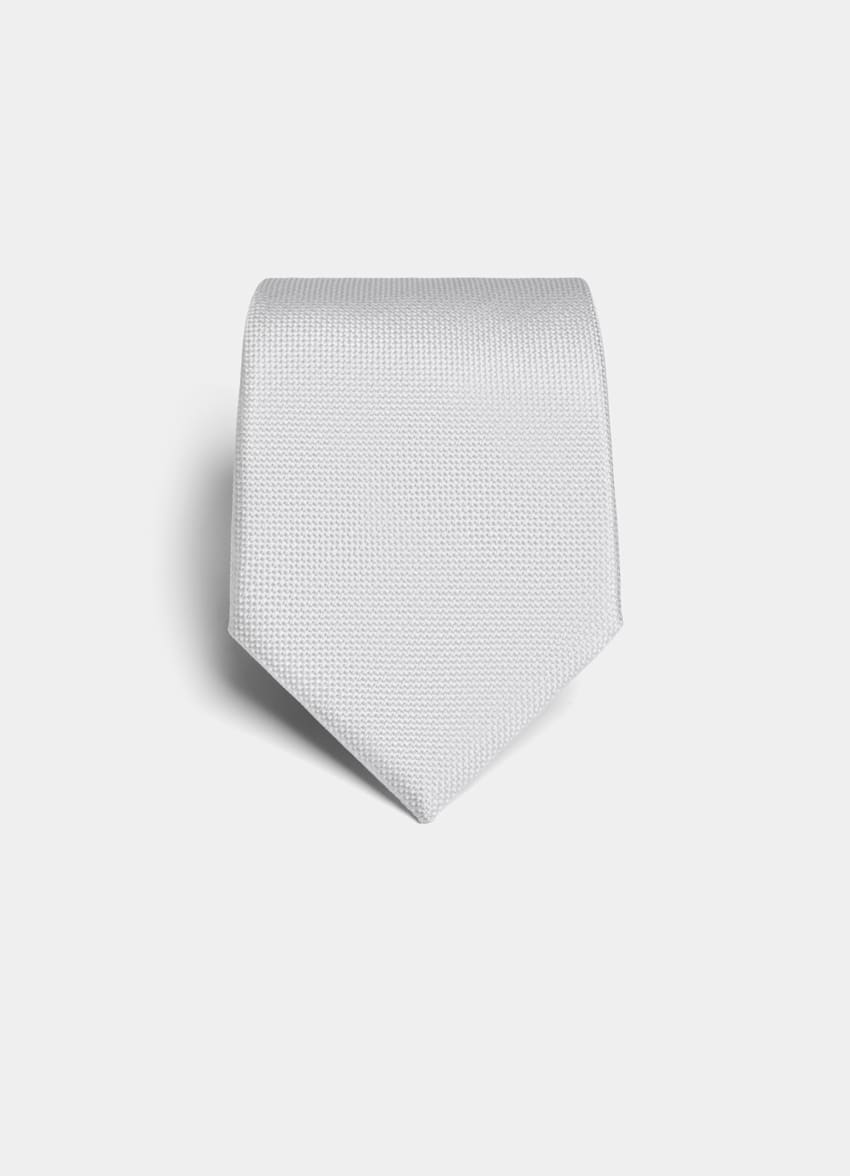 SUITSUPPLY Pura seda Corbata gris claro