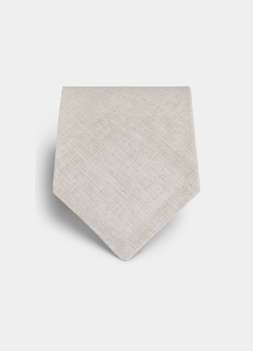 SUITSUPPLY Pure Linen by Camillatex, Italy Light Brown Tie