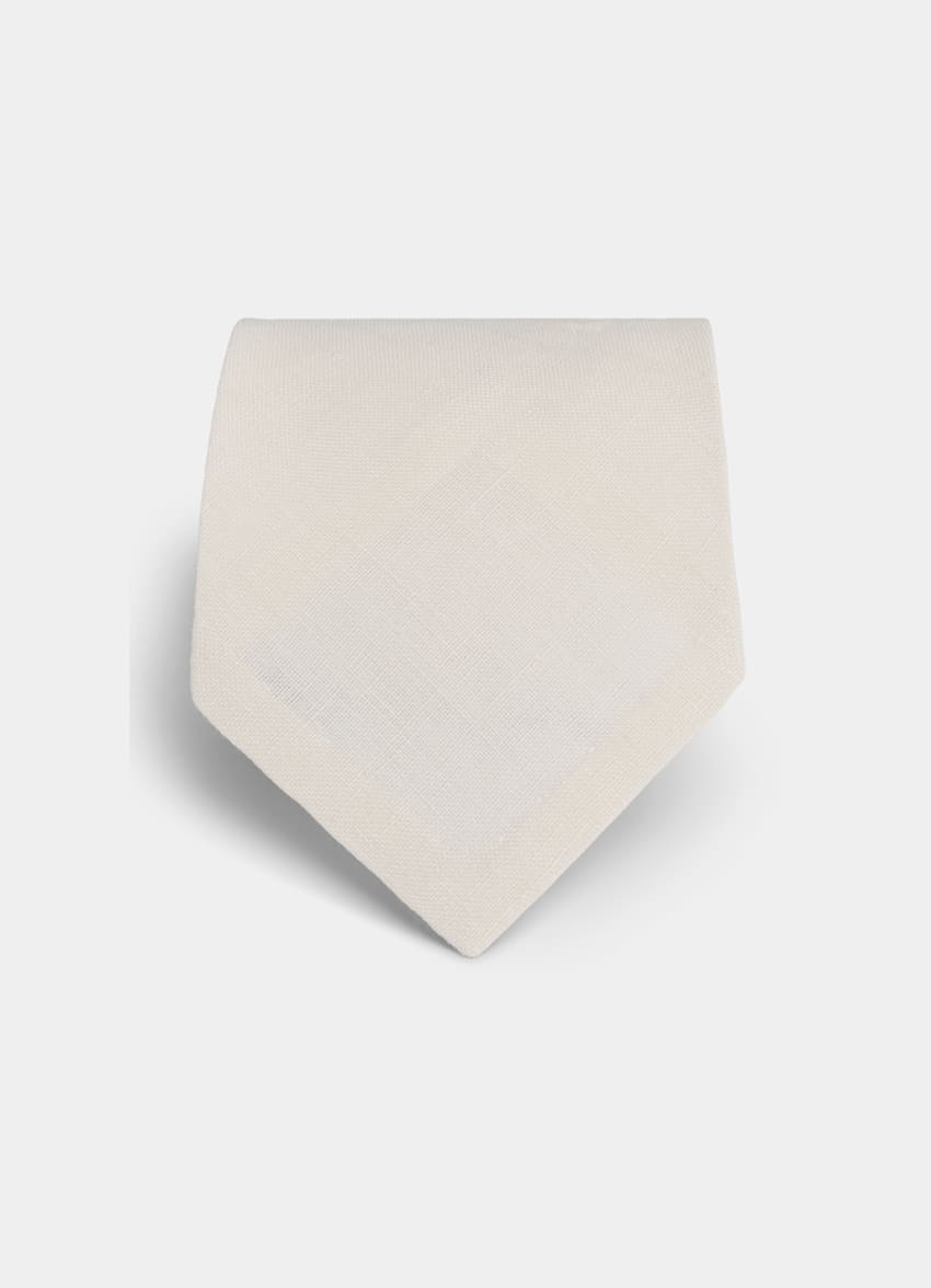 SUITSUPPLY Pures Leinen von Camillatex, Italien Krawatte off-white