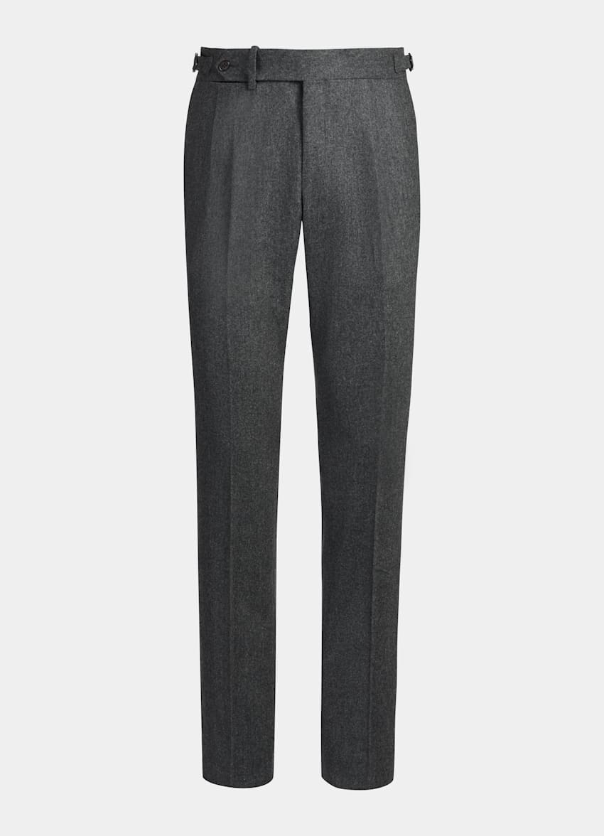 Mid Grey Pleated Braddon Trousers | Circular Wool Flannel | Suitsupply ...