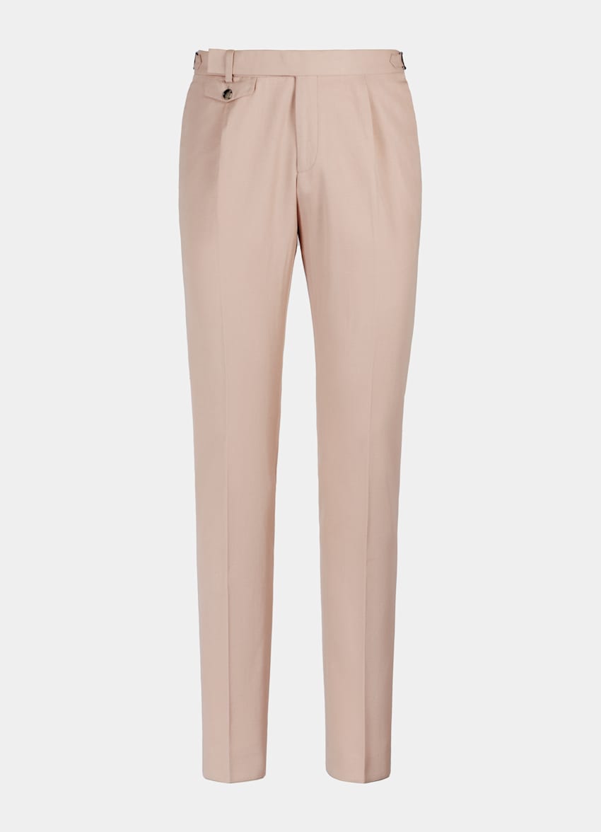 Light Brown Pleated Brentwood Trousers | Cotton Linen | Suitsupply ...