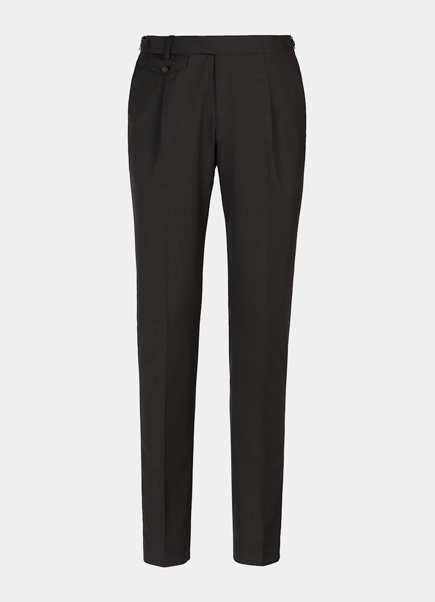 Grey Pleated Brentwood Trousers | Pure Tropical Wool | Suitsupply ...