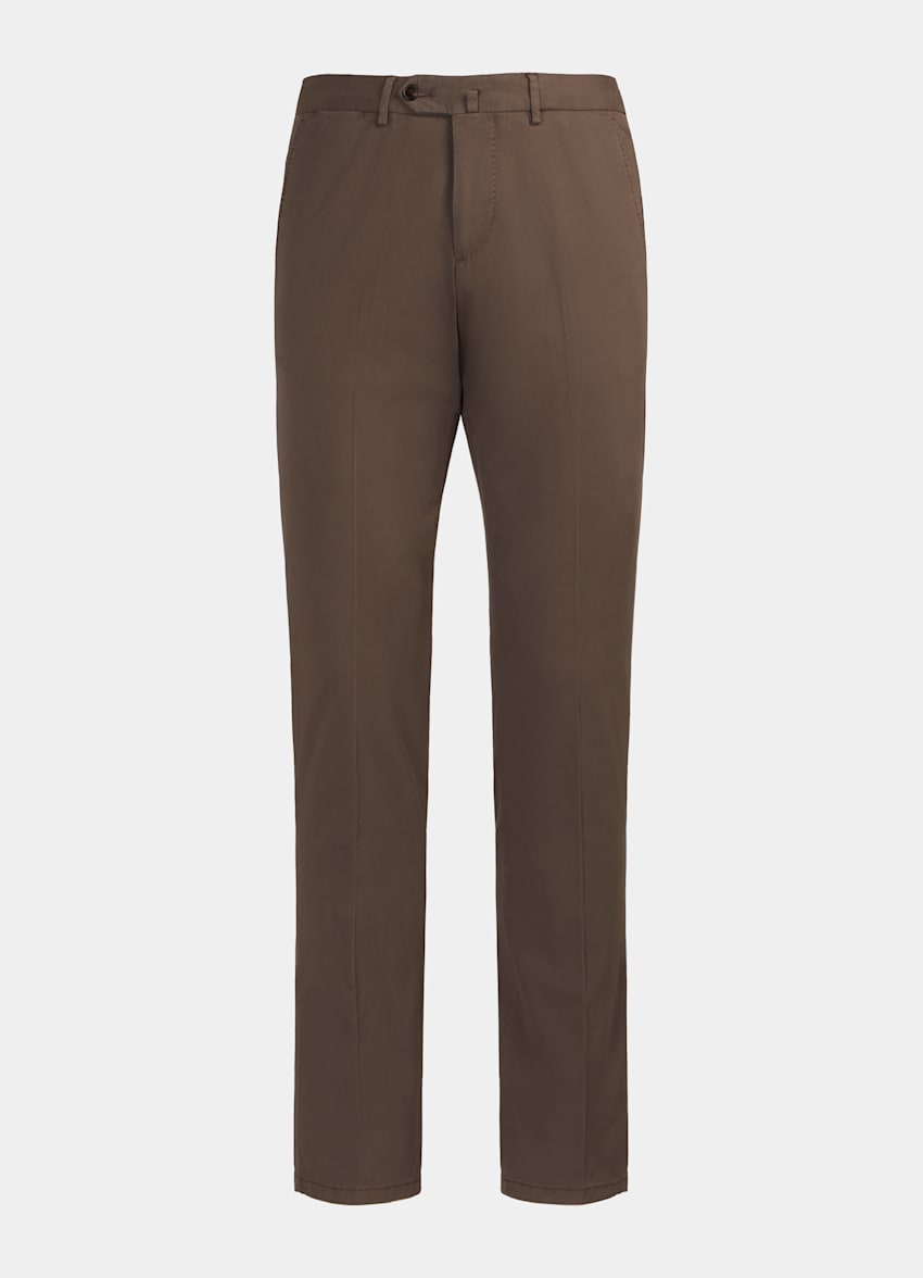 Taupe Porto Chino | Stretch Cotton | Suitsupply Online Store