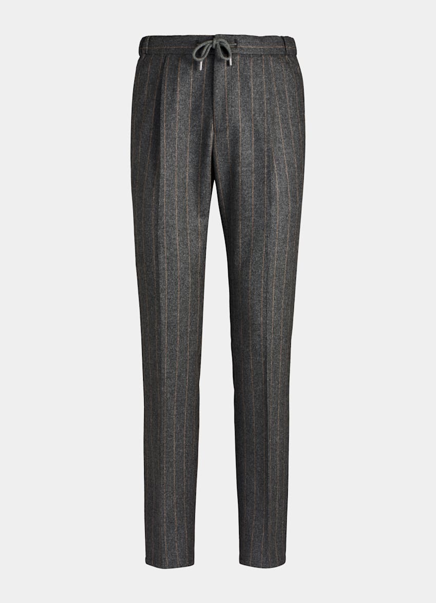dark gray trousers