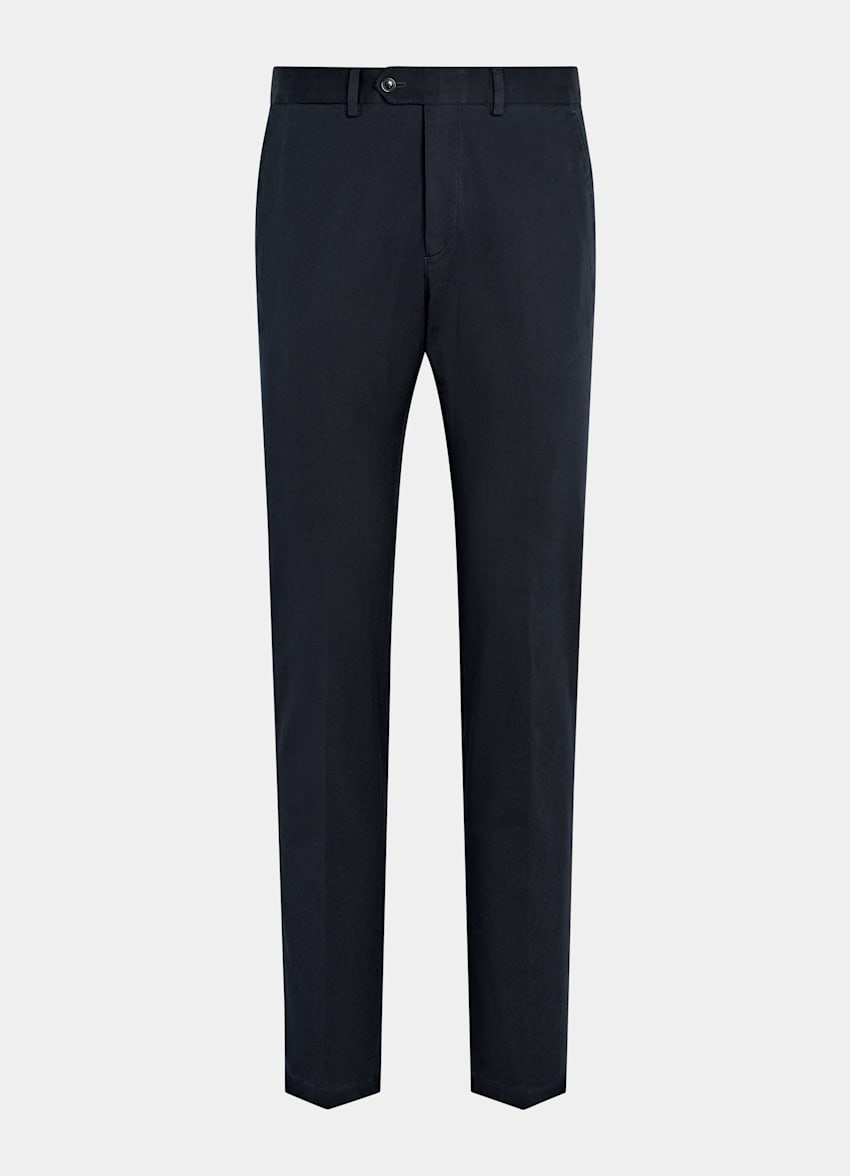 SUITSUPPLY All season Coton stretch - Cervotessile, Italie Chino Slim Leg Straight bleu marine