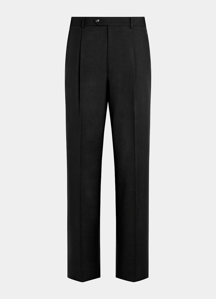 SUITSUPPLY All season Lana 4-ply no stiro - Rogna, Italia Pantaloni neri wide leg straight