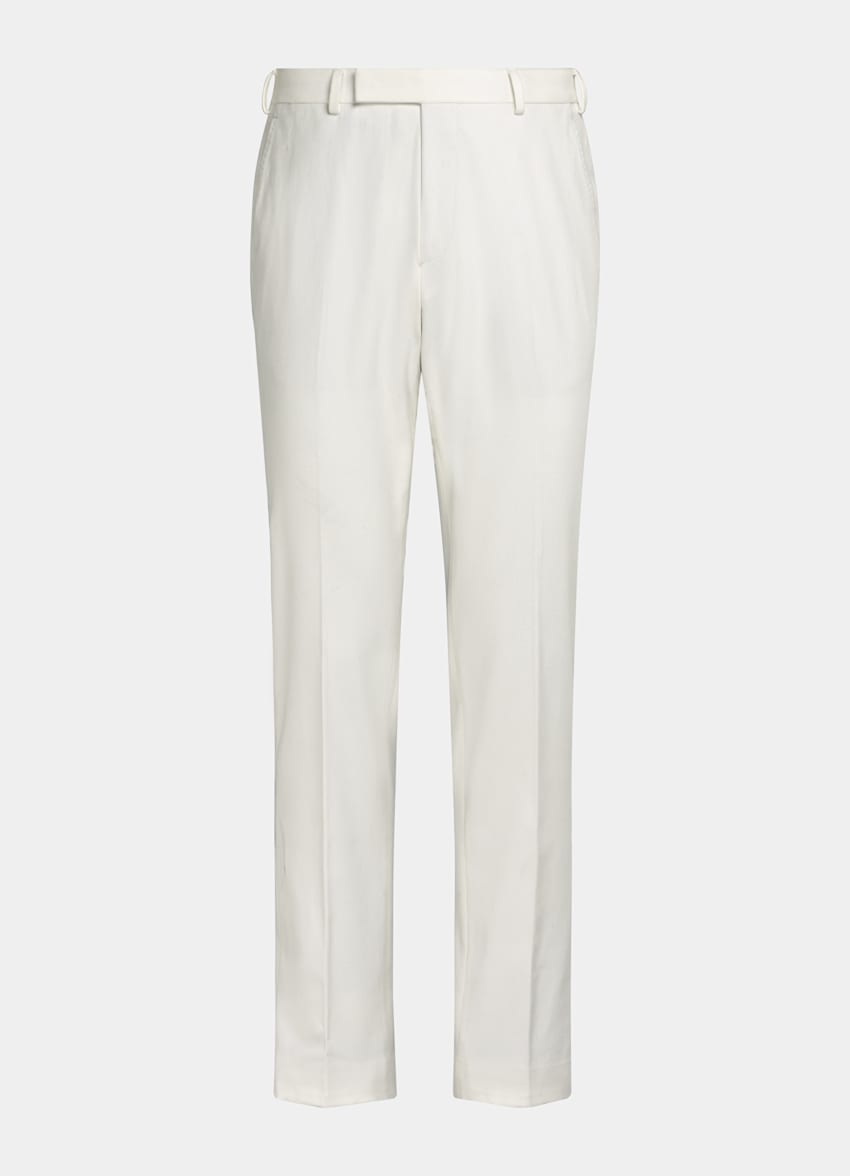 SUITSUPPLY 意大利 Di Sondrio 生产的弹力棉面料 Milano 米白色长裤