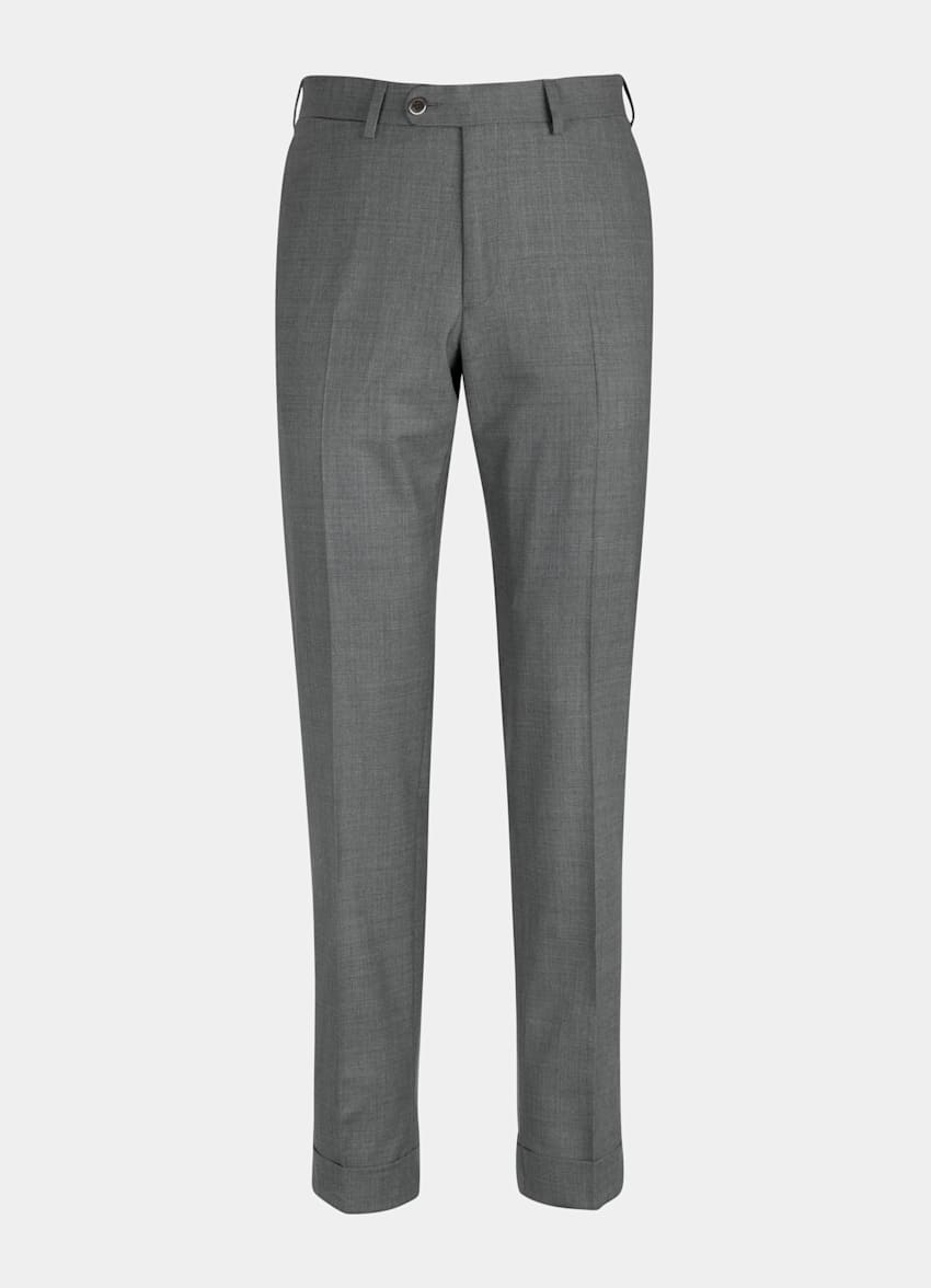 Grey Soho Trousers | Pure S120's Tropical Wool | Suitsupply Online Store