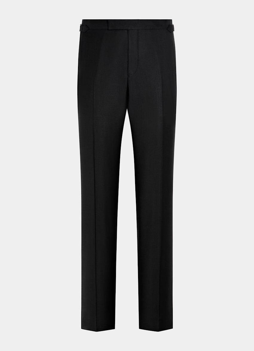 SUITSUPPLY All Season Pura lana S110s de Vitale Barberis Canonico, Italia Pantalón de esmoquin negro Straight Leg