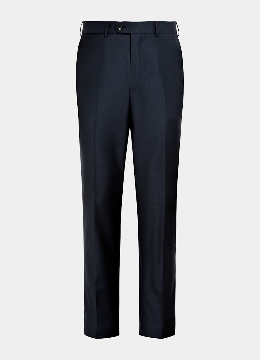 SUITSUPPLY Pure S110's Wool by Vitale Barberis Canonico, Italy Navy Slim Leg Straight Suit Trousers