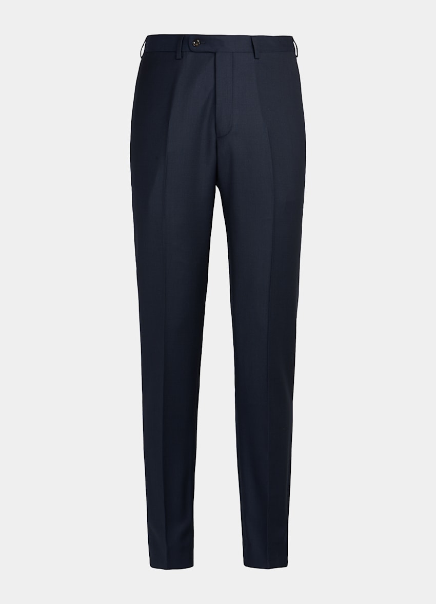 SUITSUPPLY Pure S130's Wool by Vitale Barberis Canonico, Italy Navy Bird's Eye Brescia Suit Trousers
