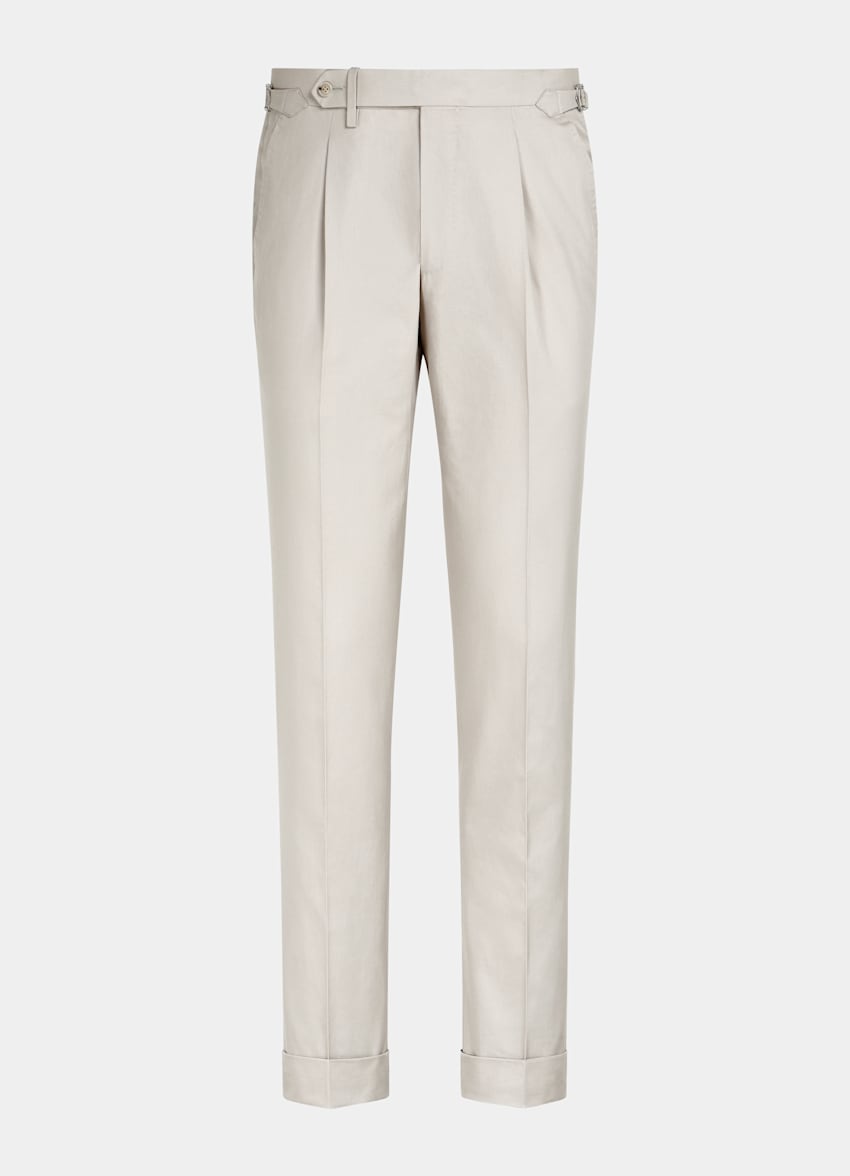 SUITSUPPLY Pur coton - E.Thomas, Italie Pantalon à pinces Vigo sable