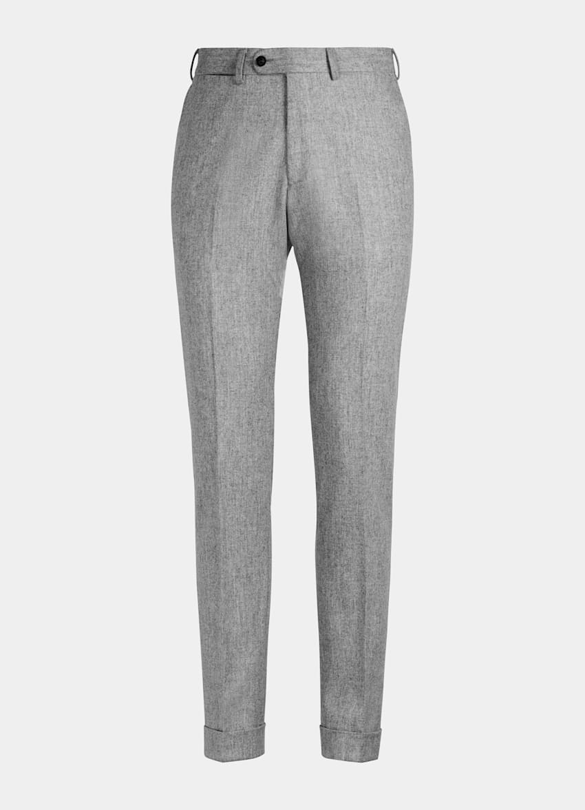 SUITSUPPLY Flanelle de laine circulaire - Vitale Barberis Canonico, Italie Pantalon Soho gris clair