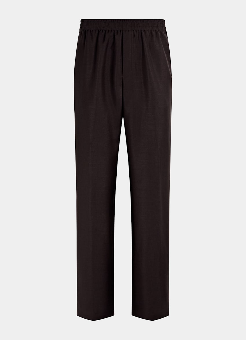 SUITSUPPLY All Season Wool Mohair von Vitale Barberis Canonico, Italien Dark Red Wide Leg Trousers