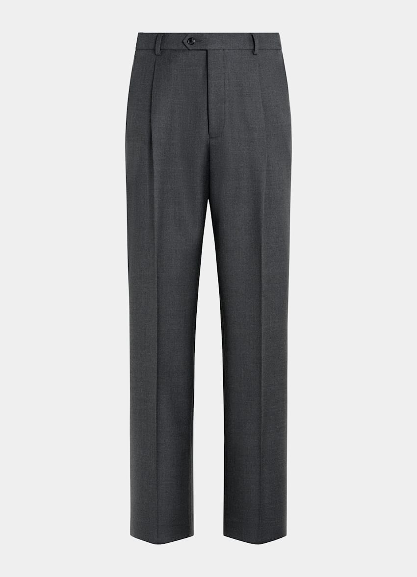 SUITSUPPLY All Season Pure Wool par Di Sondrio, Italie Dark Grey Wide Leg Trousers