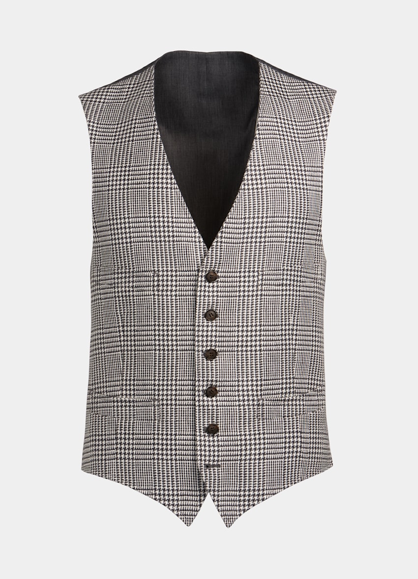 Grey Waistcoat | Wool Linen Single Breasted | Suitsupply Online Store